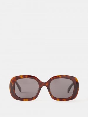 Солнцезащитные очки triomphe круглой формы из ацетата , коричневый Celine Eyewear