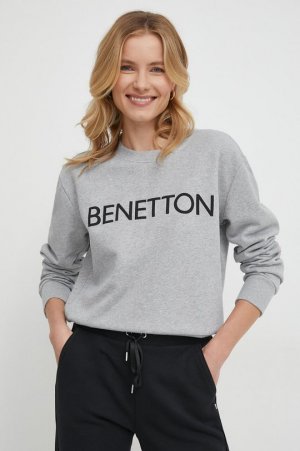 Хлопковая толстовка United Colors of Benetton, серый Benetton