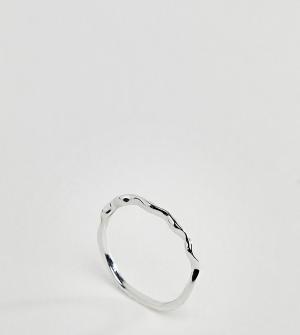 Серебряное кольцо с зигзагообразным дизайном Liars & Lovers. Цвет: серебряный
