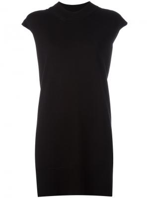 Короткое платье-футболка Mm6 Maison Margiela. Цвет: чёрный