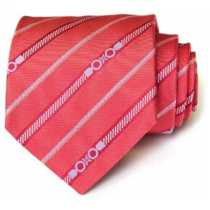 Мужской галстук с оригинальными полосками 58346 Celine. Цвет: красный