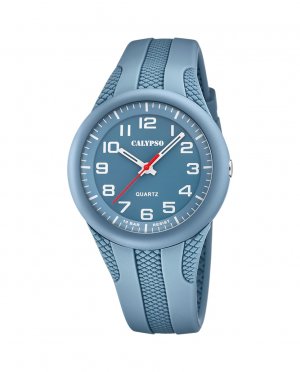 K5835/1 Мужские часы в уличном стиле, синие резиновые , синий Calypso