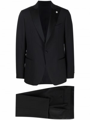 Peaked-lapels single-breasted suit Lardini. Цвет: черный
