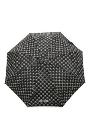 Складной зонт Moschino. Цвет: чёрно-белый