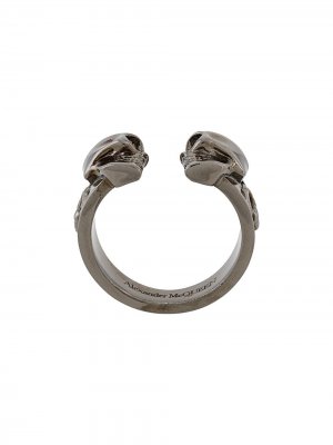 Кольцо с декором Skull Alexander McQueen. Цвет: золотистый