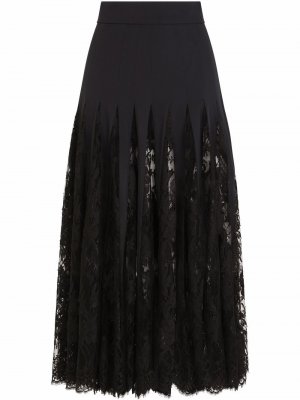 Кружевная юбка миди Dolce & Gabbana. Цвет: черный