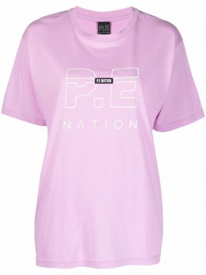 Футболка с логотипом P.E Nation. Цвет: фиолетовый