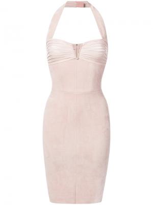 Платье с вырезом-халтер Jitrois. Цвет: розовый и фиолетовый