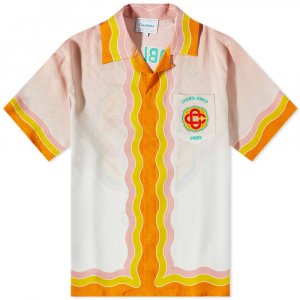 Шелковая рубашка с коротким рукавом Rainbow Monogram Casablanca