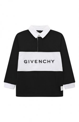 Хлопковое поло Givenchy. Цвет: чёрный