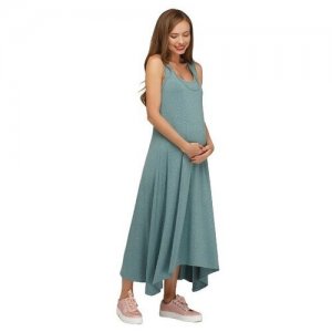 Платье для беременных и кормящих Сойка Россия. Цвет: бирюзовый