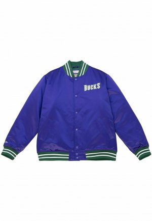 Куртка-бомбер , фиолетовый Mitchell & Ness