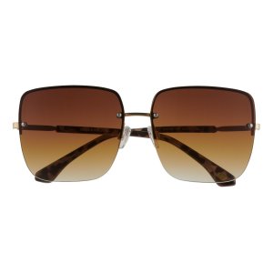 Женские солнцезащитные очки-бабочки без оправы , размер 62 мм розовый Skechers