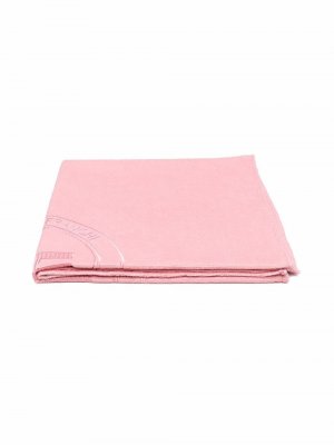 Пляжное полотенце с вышитым логотипом Elisabetta Franchi La Mia Bambina. Цвет: розовый