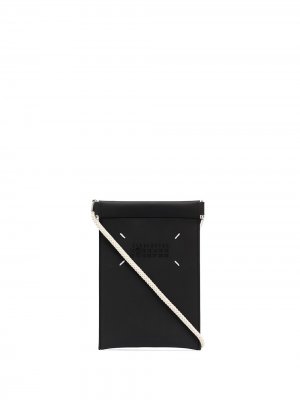 Мини-сумка с контрастной строчкой Maison Margiela. Цвет: черный