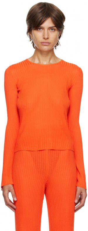 Оранжевый приталенный свитер Marques Almeida