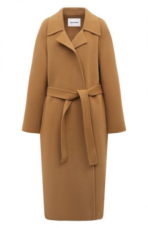 Шерстяное пальто Low Classic. Цвет: коричневый