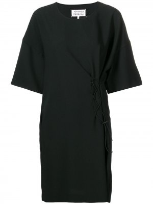 Платье с короткими рукавами Maison Margiela. Цвет: черный