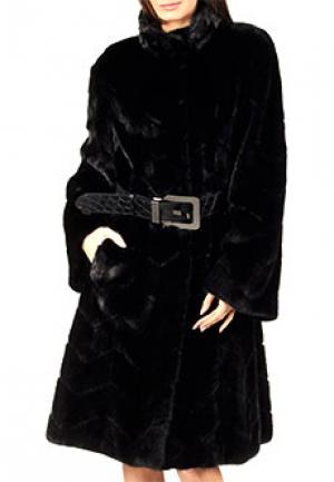 Меховое пальто норка BELLINI. Цвет: черный