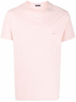 Embroidered-logo T-shirt Fay. Цвет: розовый