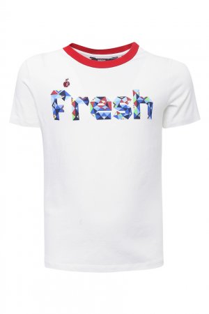 Белая футболка с ярким принтом Bosco Fresh. Цвет: белый