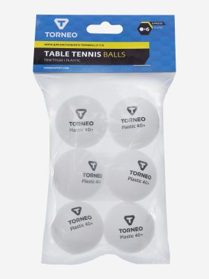 Набор мячей для настольного тенниса , 6 шт, Белый, размер Без размера Torneo. Цвет: белый