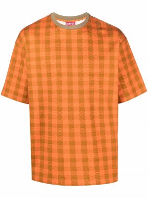 Check-print T-shirt Camper. Цвет: оранжевый