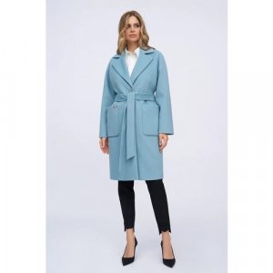 Пальто реглан , размер 44, голубой Electrastyle. Цвет: серо-голубой/голубой