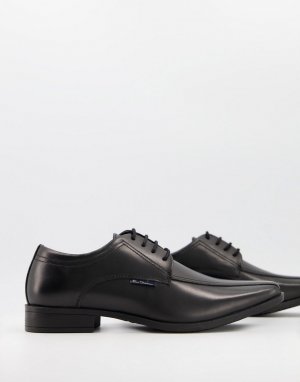 Черные кожаные строгие туфли дерби на шнуровке -Черный цвет Ben Sherman