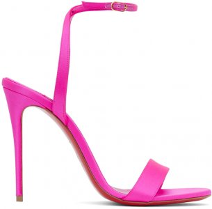 Розовые босоножки на каблуке Loubigirl 100 , цвет Holly Pink/Lin Christian Louboutin