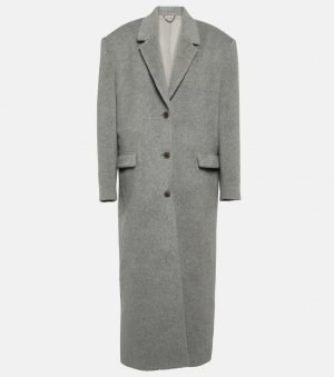Однобортное пальто из альпаки и шерсти , серый Magda Butrym