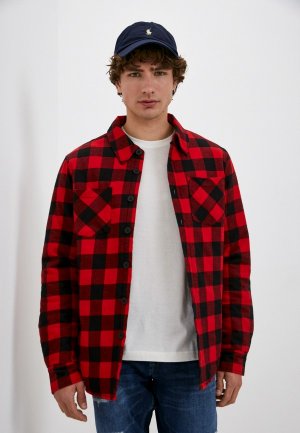 Куртка Urban Classics Padded Check Flannel Shirt. Цвет: красный
