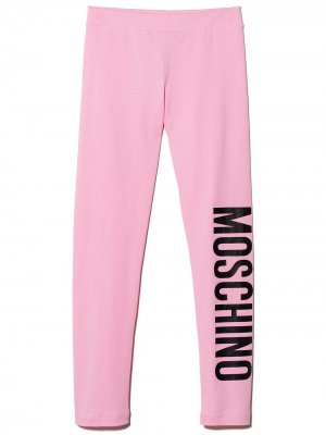 Logo-print leggings Moschino Kids. Цвет: розовый