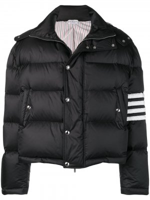 Куртка-бомбер с полосками 4-Bar Thom Browne. Цвет: черный