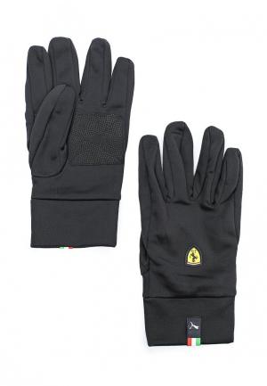 Перчатки PUMA FERRARI FW fleece gloves. Цвет: черный