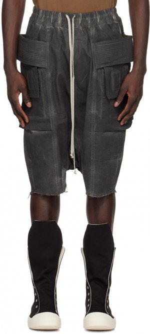 Серые джинсовые шорты Creatch Rick Owens Drkshdw