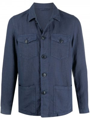 Куртка-рубашка на пуговицах Altea. Цвет: синий