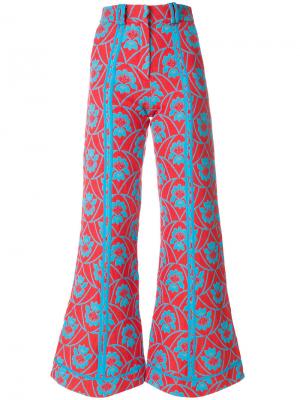Расклешенные брюки с цветочным узором Richard Malone. Цвет: многоцветный