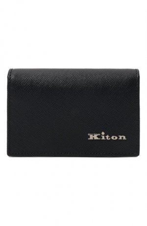 Кожаный футляр для кредитных карт Kiton. Цвет: синий