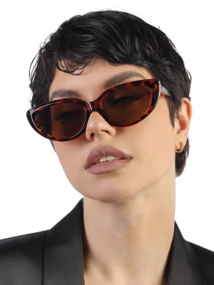 Солнцезащитные очки женские ANG502-1, коричневые Pretty Mania