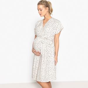 Платье в горошек для периода беременности LA REDOUTE MATERNITE. Цвет: набивной рисунок