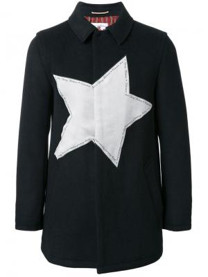 Короткое пальто со звездой Education From Youngmachines. Цвет: чёрный
