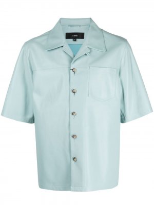 Рубашка на пуговицах с короткими рукавами Arma. Цвет: синий