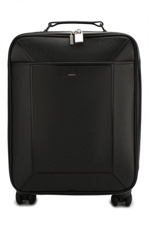 Кожаный чемодан Zilli. Цвет: чёрный