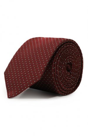 Шелковый галстук HUGO. Цвет: бордовый