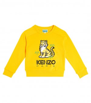 Хлопковая толстовка с логотипом , желтый Kenzo Kids