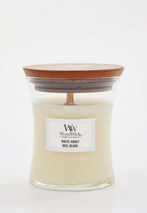Свеча ароматическая Woodwick маленькая, Белый мед, 85 гр. Цвет: бежевый