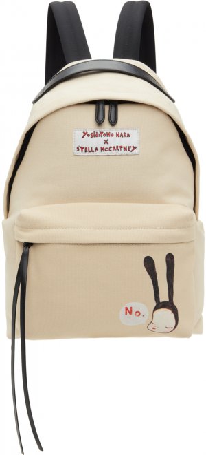 Бежевый рюкзак 'Little Black Bunny' Stella McCartney