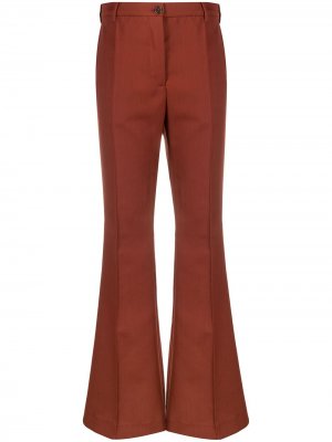 Расклешенные брюки с завышенной талией Acne Studios. Цвет: коричневый
