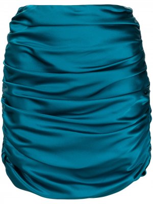 Юбка мини со сборками Michelle Mason. Цвет: синий